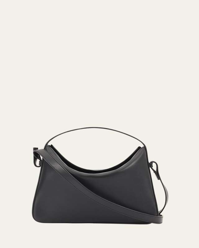 Soft Baguette Calfskin Leather Crossbody Bag